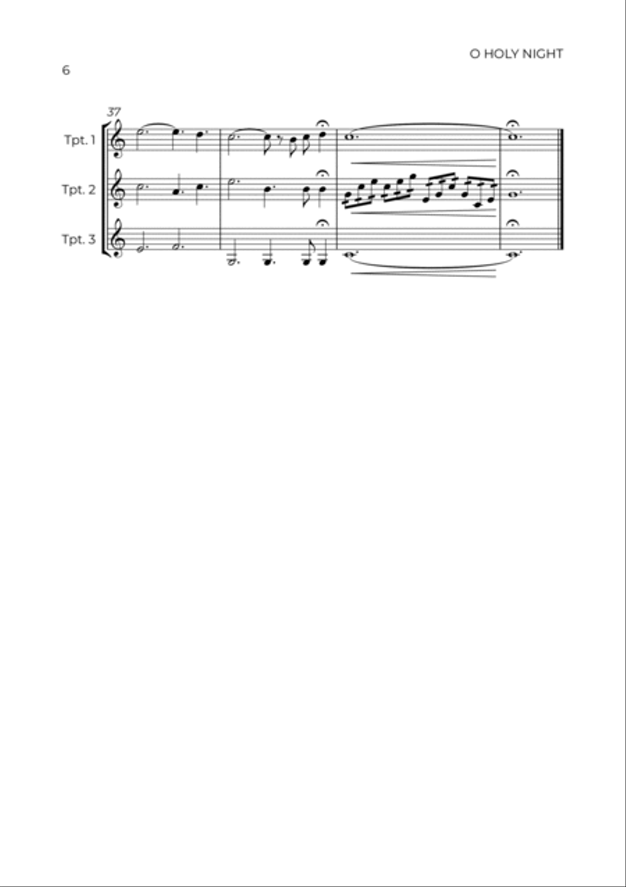 O Holy Night Brass Ensemble scores gallery preview page 6