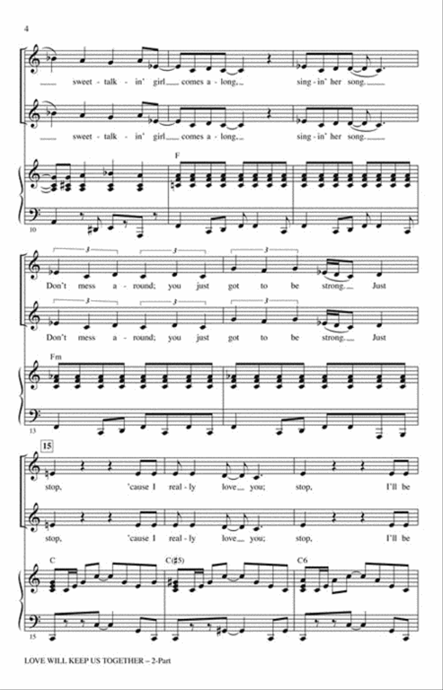 Love Will Keep Us Together 2-Part scores gallery preview page 3