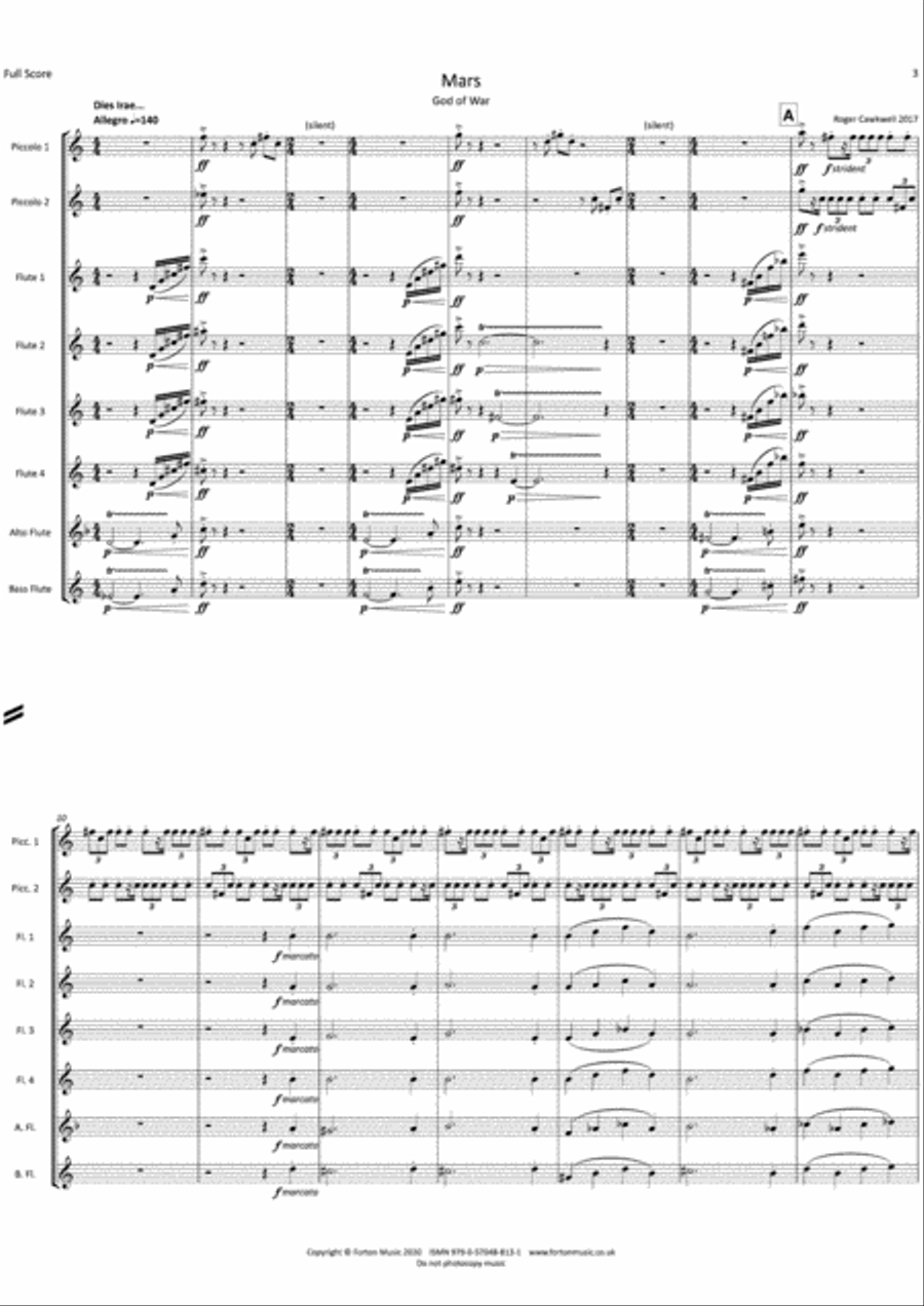 The Planets Re-Imagined Flute scores gallery preview page 3
