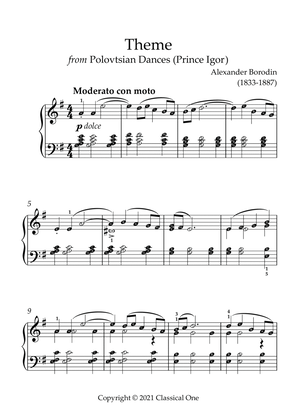 Borodin - Theme from Polovtsian Dances(With Note name)