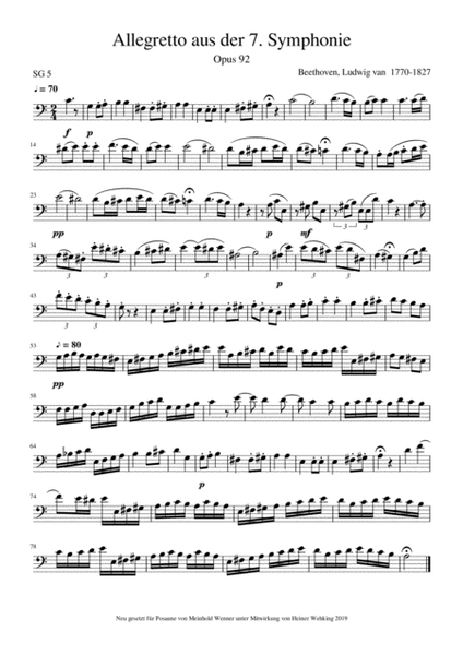 Trombone Solo Posaune Pieces Komponist born 1758-1770 - 12 Pieces Trombone Solo Posaune Soli Stü