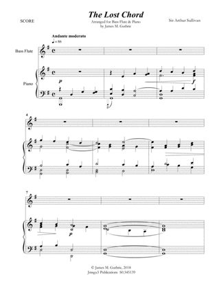 Sullivan: The Lost Chord for Bass Flute & Piano