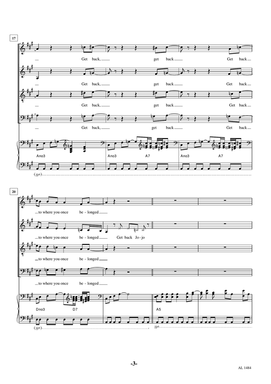 Get Back 4-Part scores gallery preview page 3