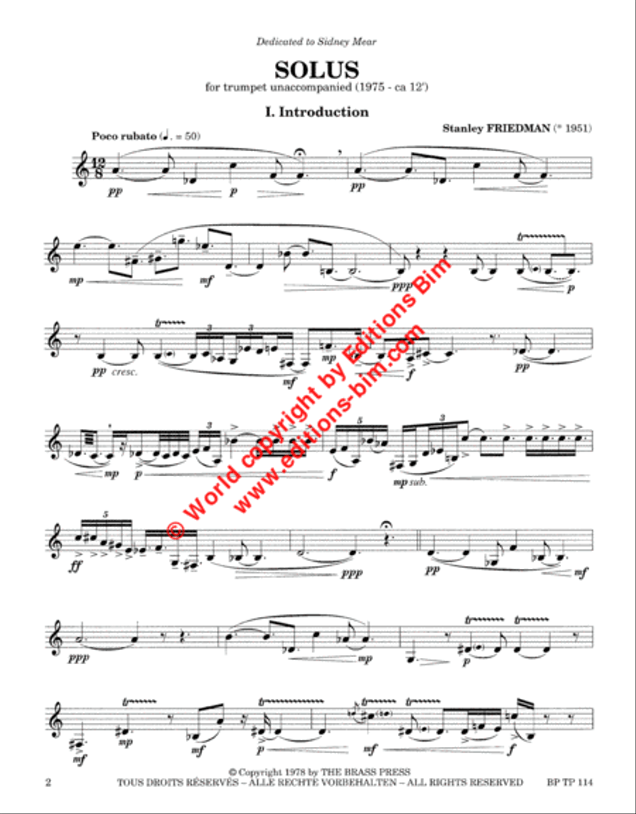 Solus Trumpet Solo scores gallery preview page 2