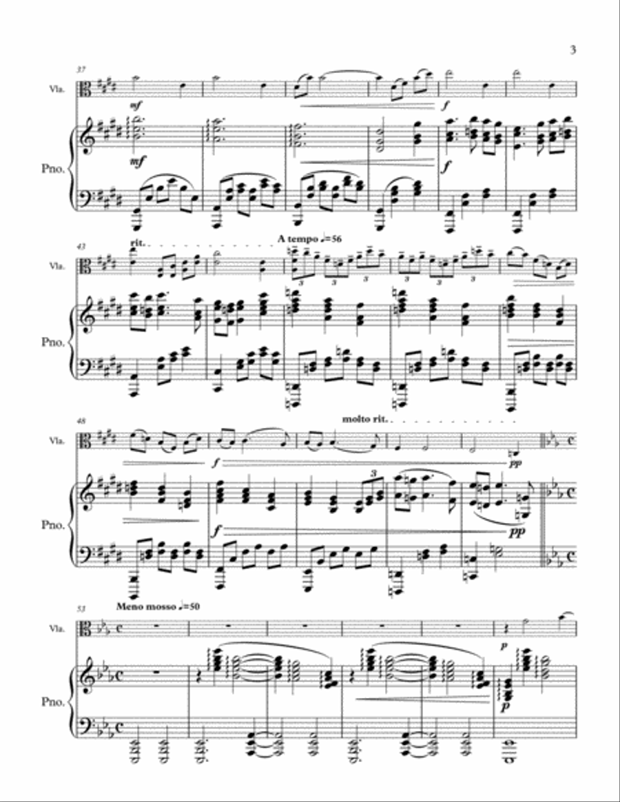 Quiet City (viola and piano) Piano scores gallery preview page 3