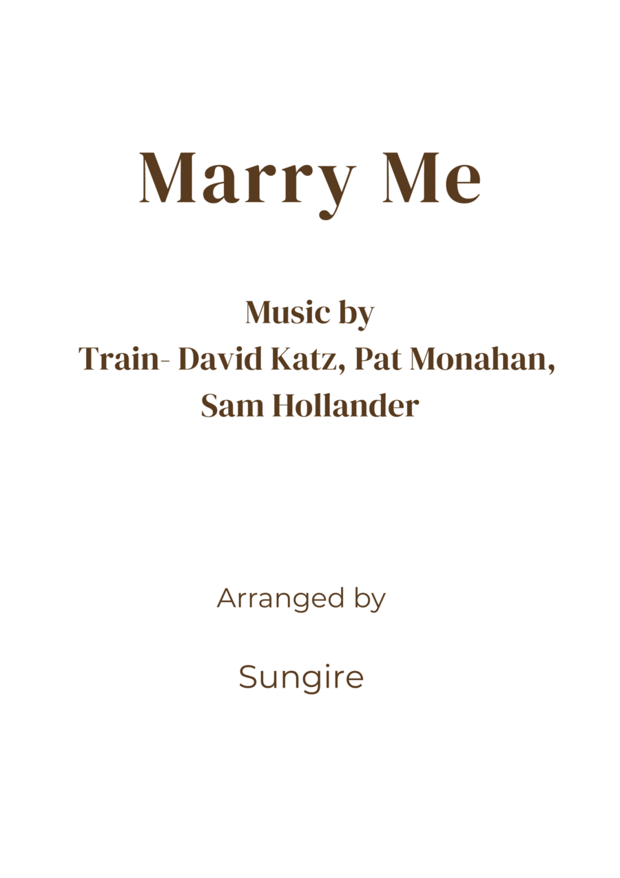 Marry Me Small Ensemble scores gallery preview page 1