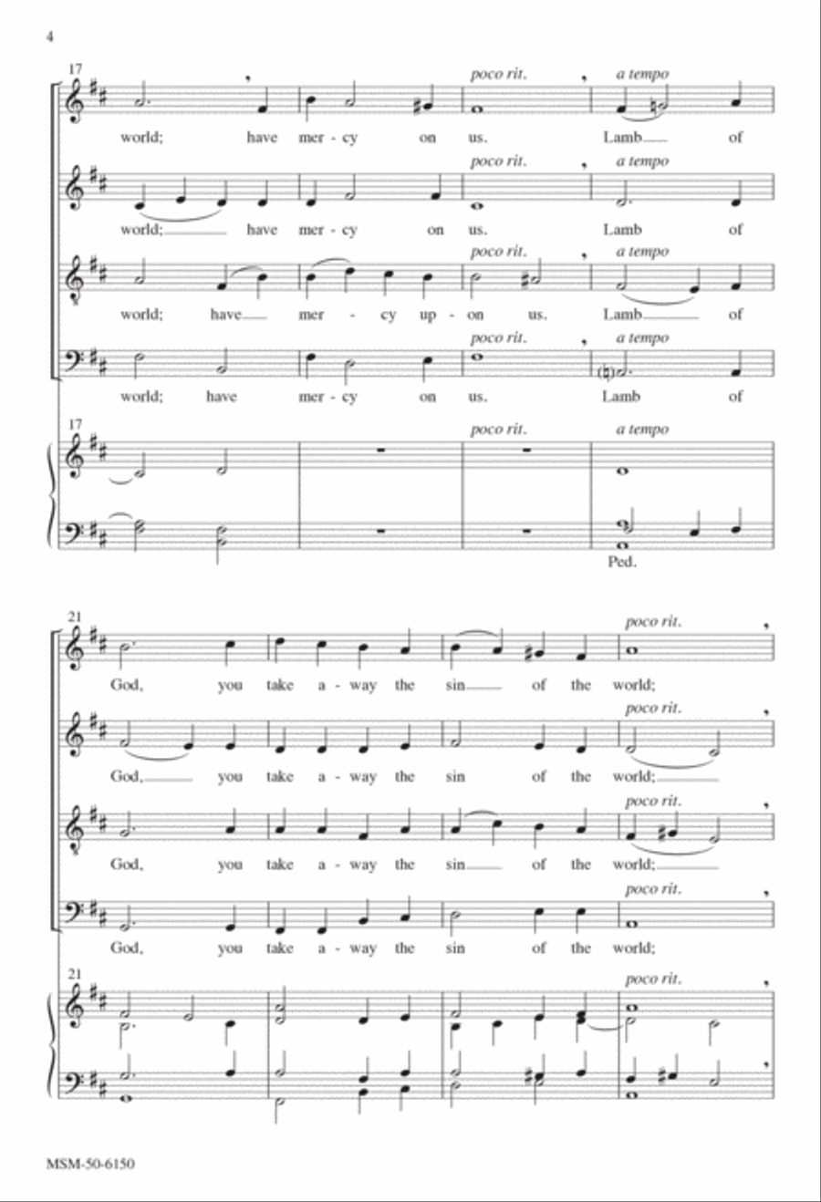 Lamb of God 4-Part scores gallery preview page 3