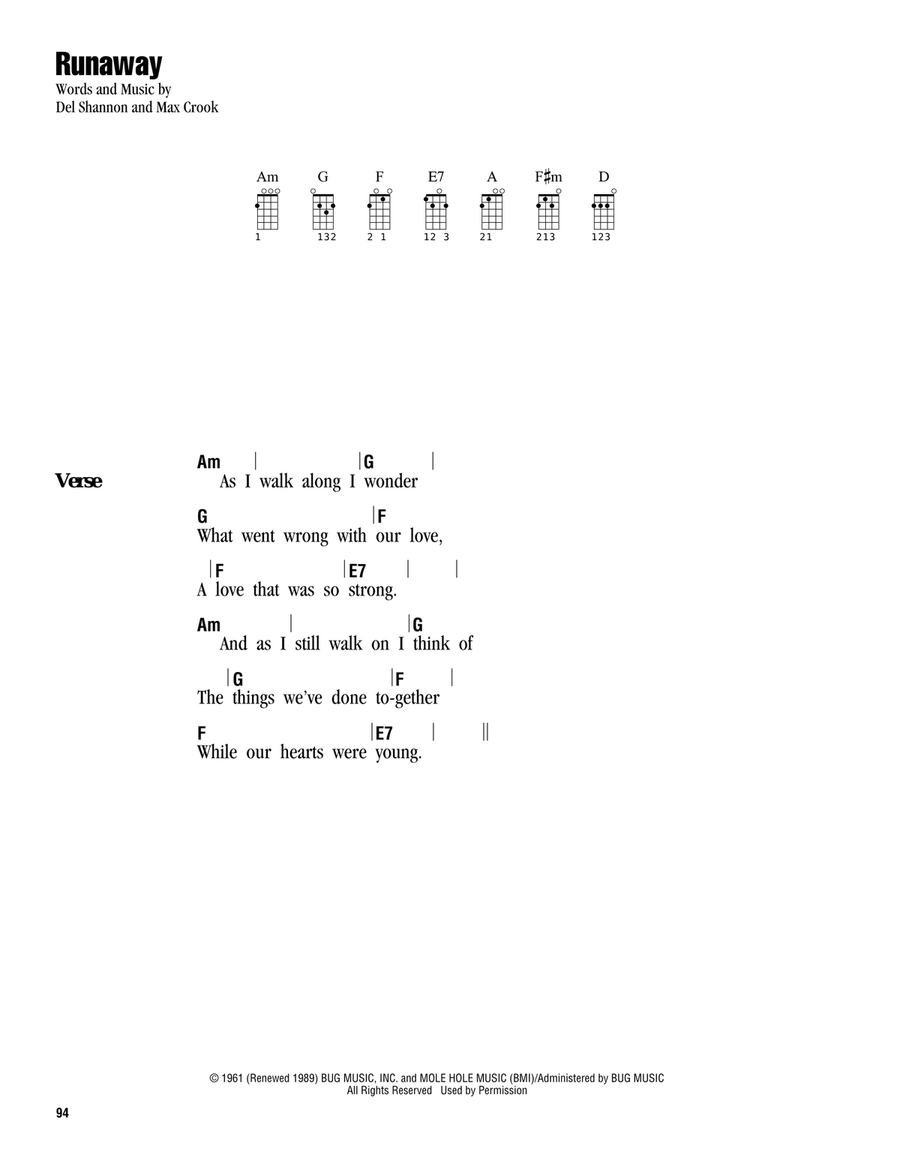 Runaway Runaway Ukulele scores gallery preview page 1