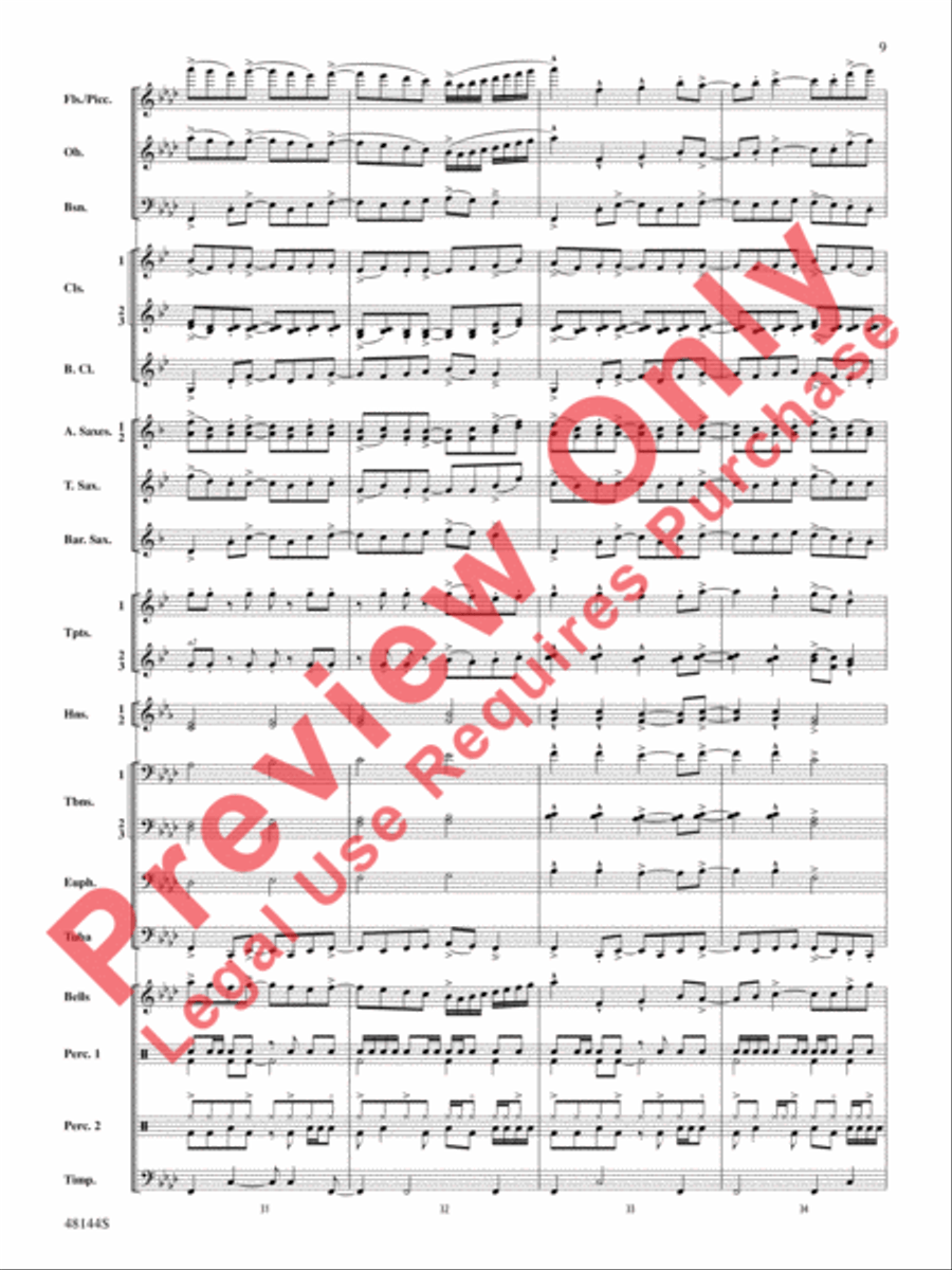 Dances of a Shimmering Spirit Concert Band scores gallery preview page 10