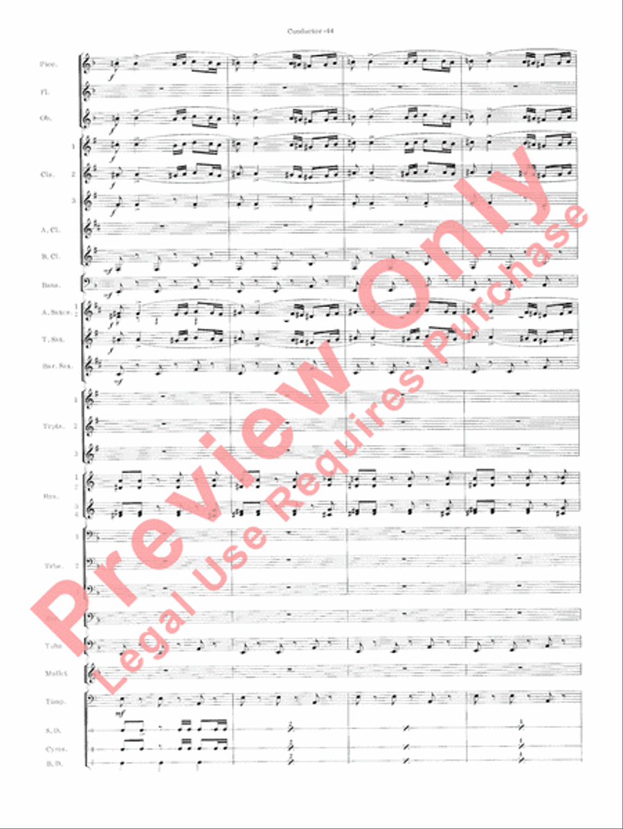 Carmen Suite Concert Band scores gallery preview page 46