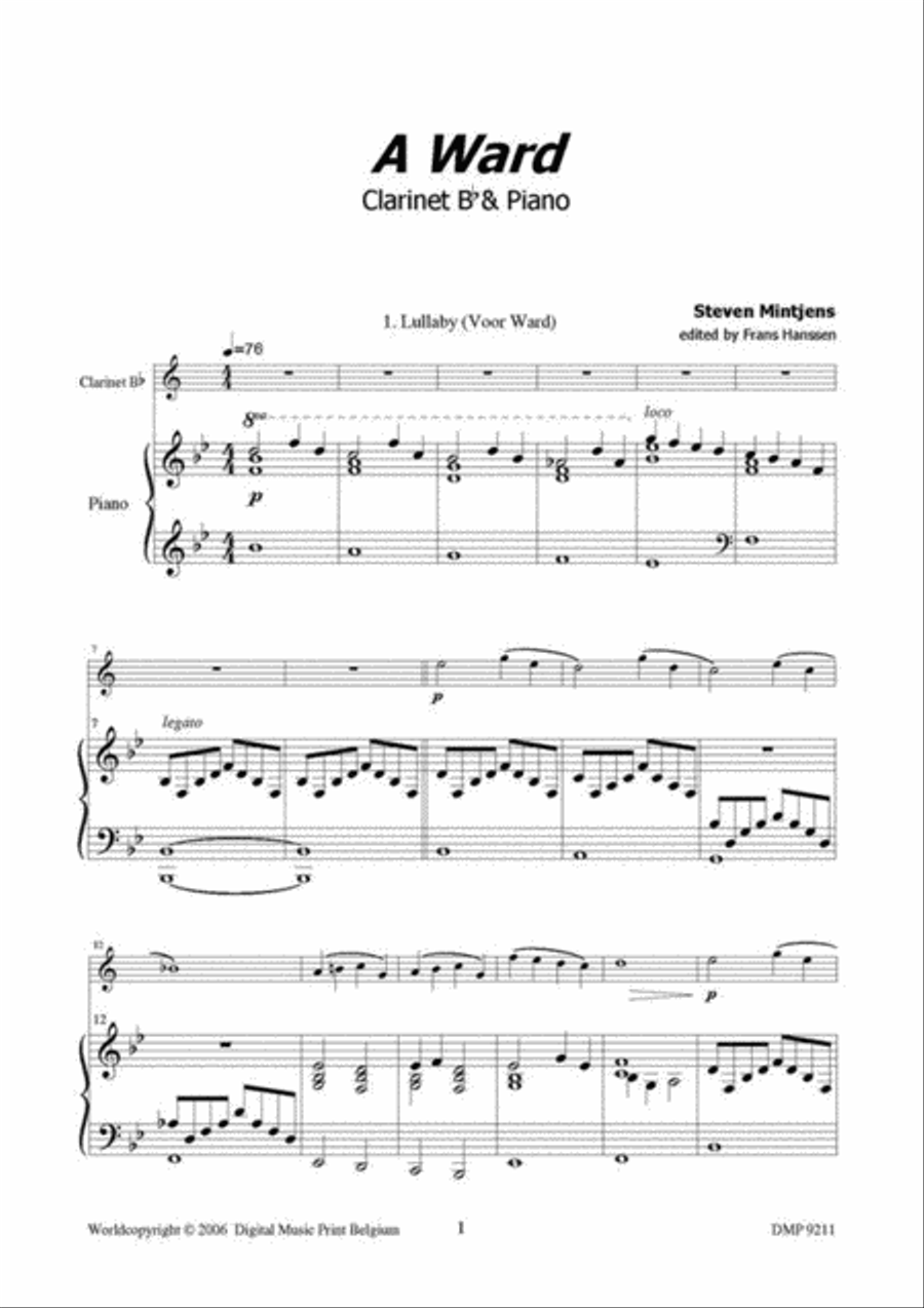 A Ward Clarinet Solo scores gallery preview page 2