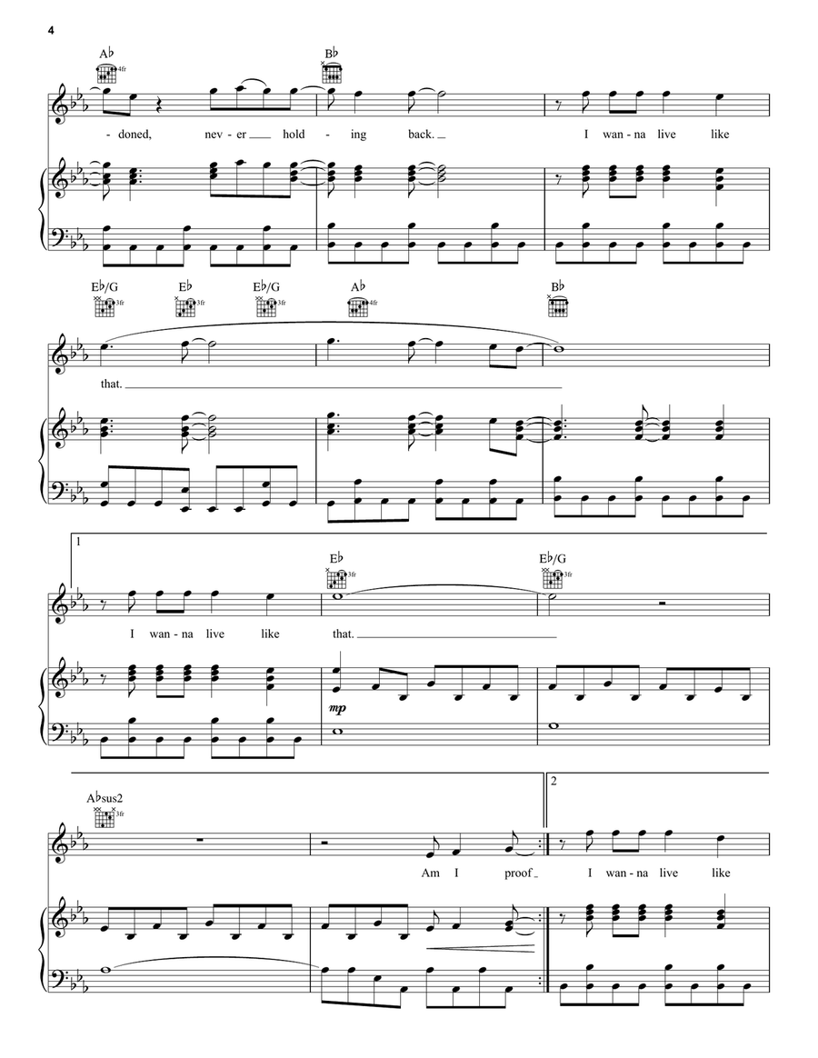 Live Like That Guitar scores gallery preview page 4