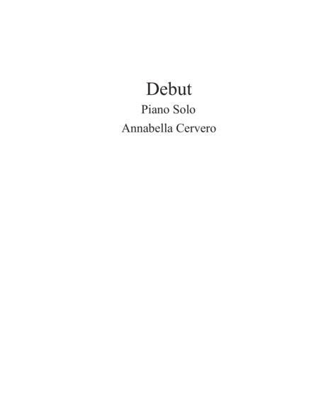 Debut, for solo piano image number null