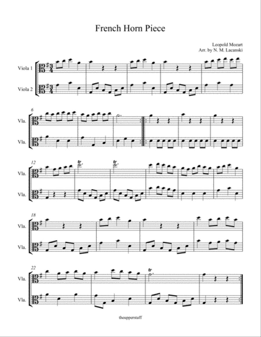 French Horn Piece String Duet scores gallery preview page 2