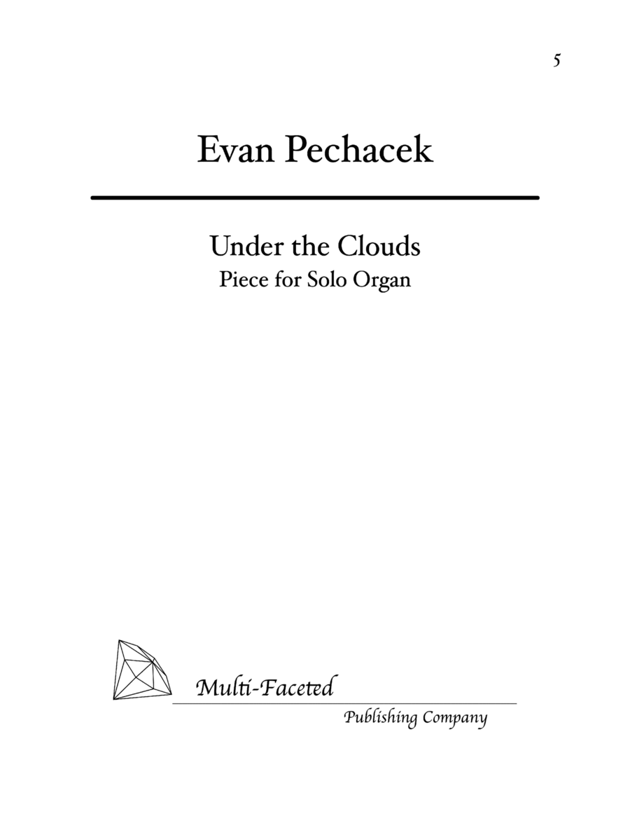 Under the Clouds Under the Clouds Organ Solo scores gallery preview page 1