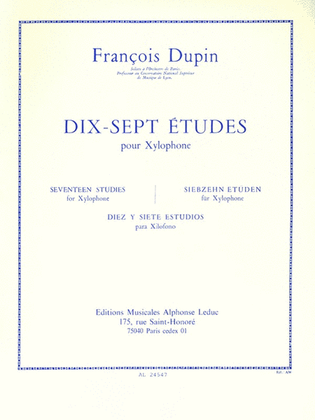 Dix-sept Etudes Pour Xylophone