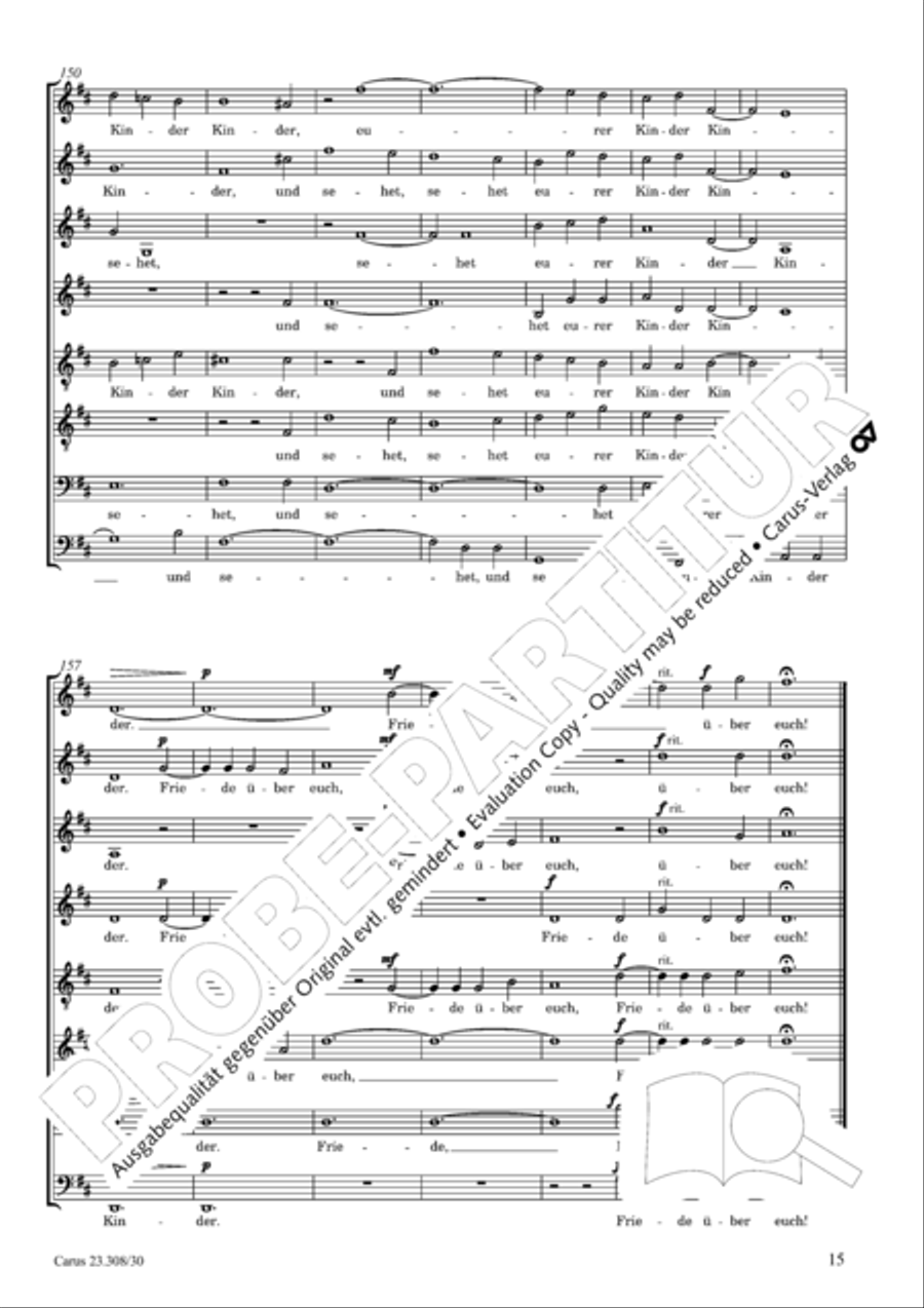 Blessed are all those who fear God (Wohl dem, der den Herren furchtet) SSAATTBB scores gallery preview page 16