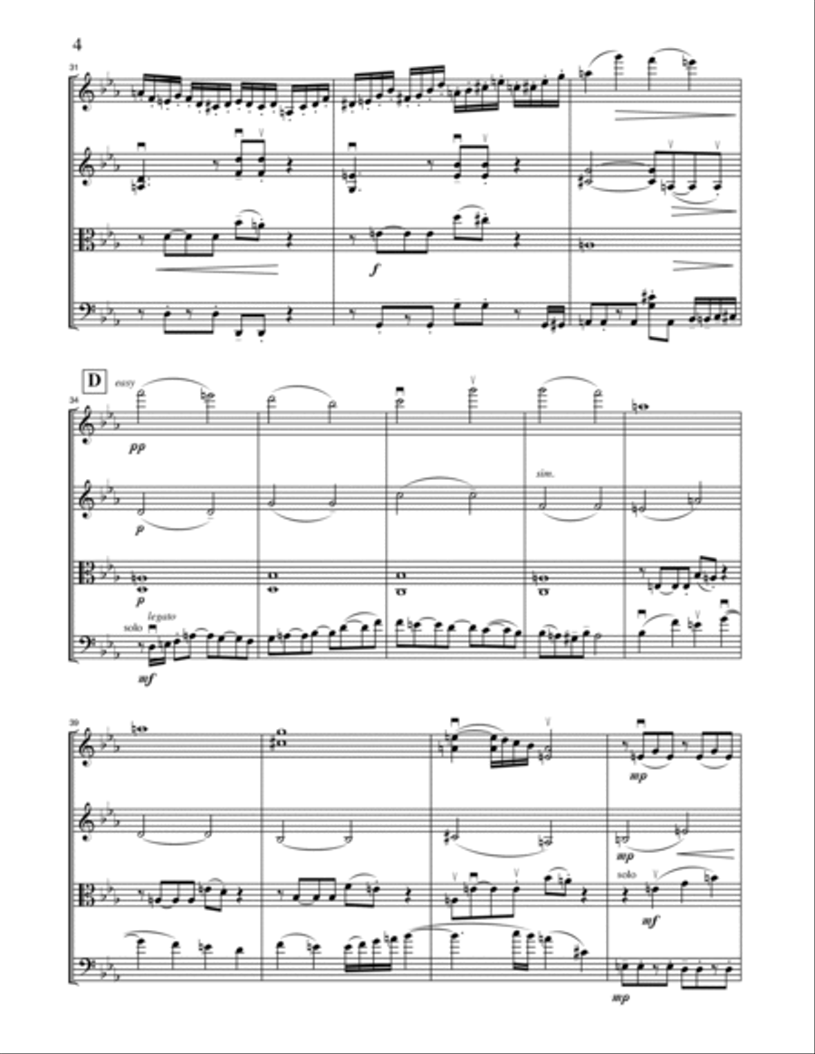 Tanguori (string quartet) String Quartet scores gallery preview page 4