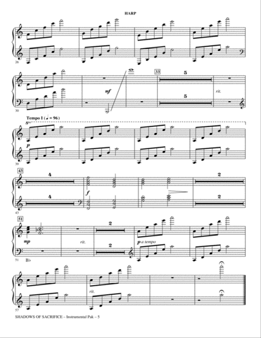 Shadows of Sacrifice - Harp Choir scores gallery preview page 5
