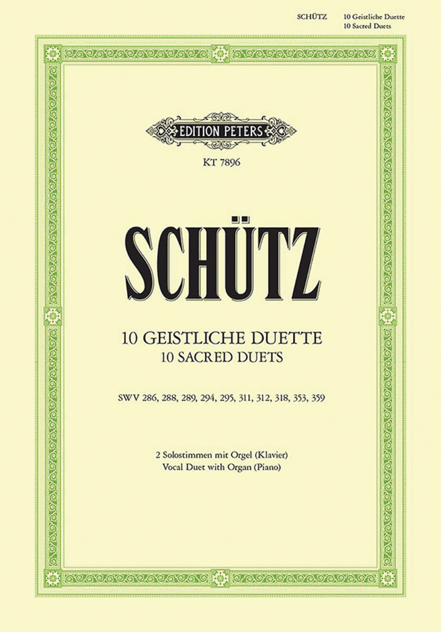 Heinrich Schutz: Zehn Geistliche Duette (Ten Sacred Duets)