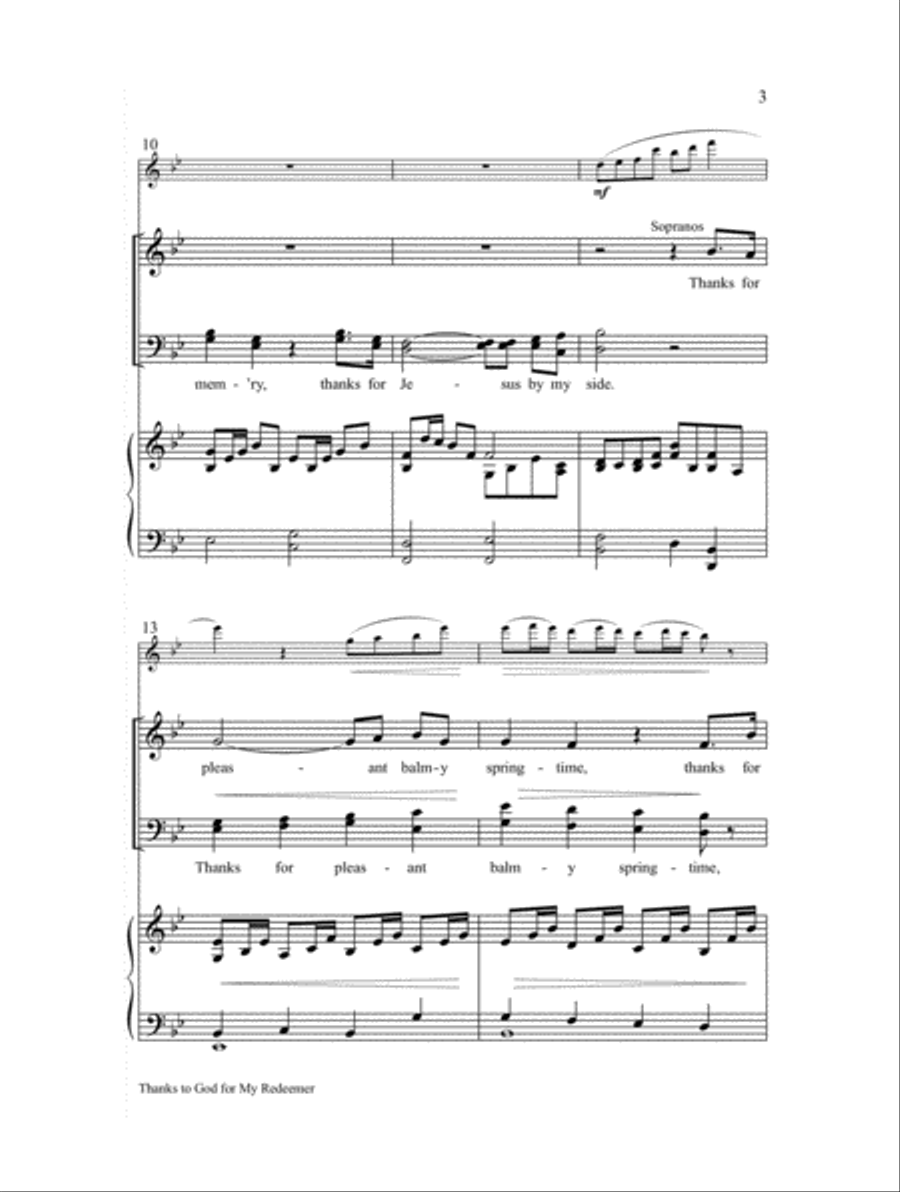 Thanks to God for My Redeemer 4-Part scores gallery preview page 3