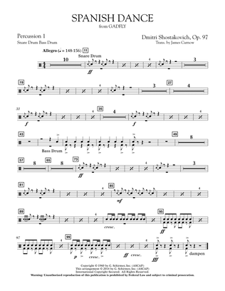 Spanish Dance (from The Gadfly) - Percussion 1