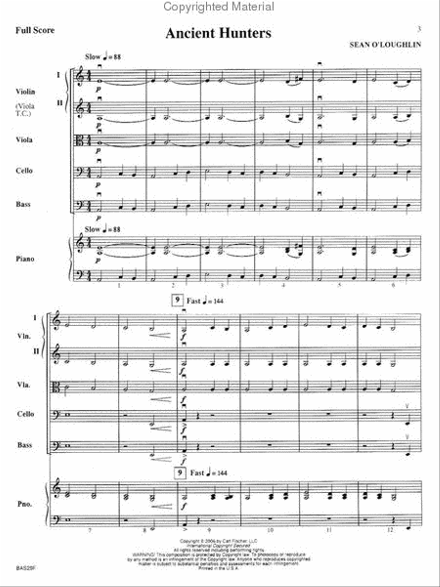 Ancient Hunters String Orchestra scores gallery preview page 2
