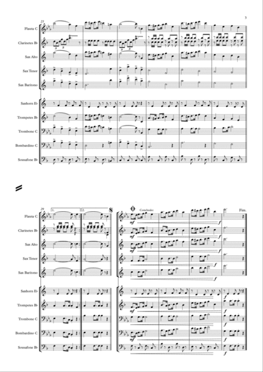 HINO DE SÃO TOMÉ DOS SUCURUS Concert Band scores gallery preview page 4