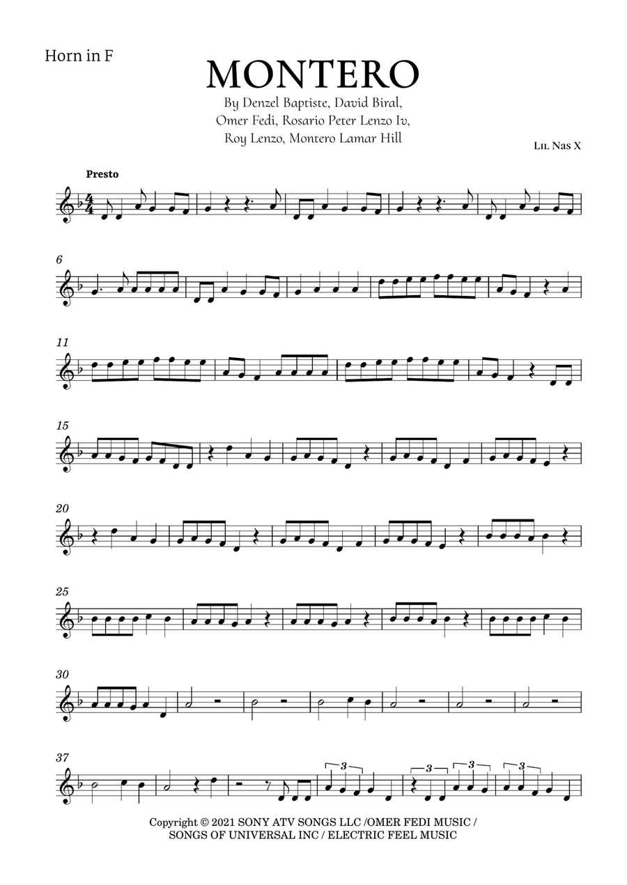 Montero Horn Solo scores gallery preview page 2