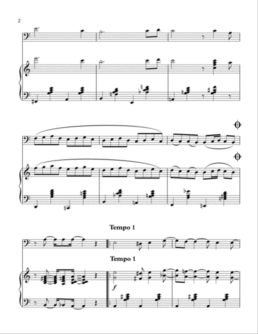 "Hungarian Dance No. 5"-Piano Background for Trombone and Piano image number null