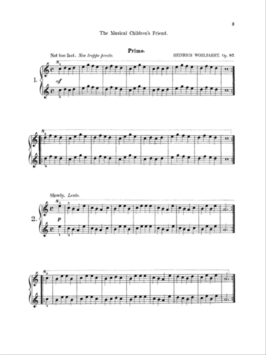 Easy Four Hand Pieces for Children, Op. 87