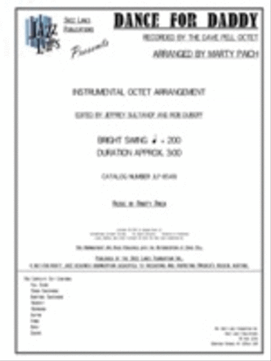Dance For Daddy Chamber Music scores gallery preview page 1