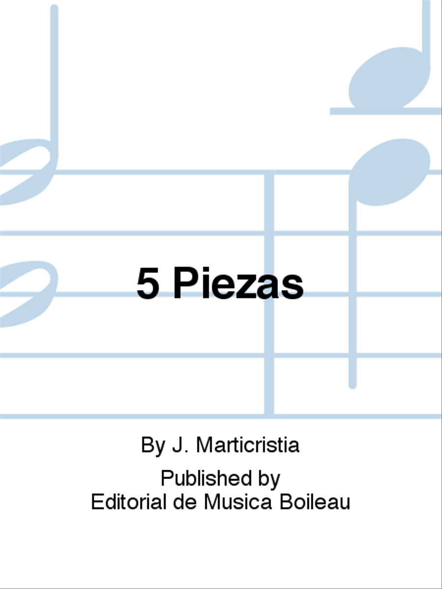 5 Piezas 5 Piezas Piano Solo scores gallery preview page 1