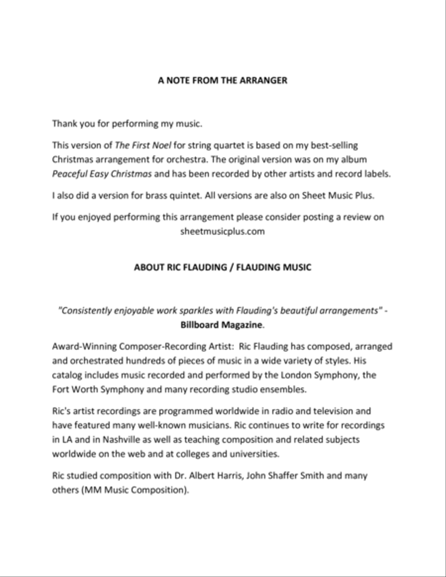 The First Noel (String Quartet) String Quartet scores gallery preview page 2