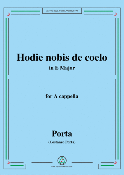 Porta-Hodie nobis de coelo,in E Major,for A cappella image number null