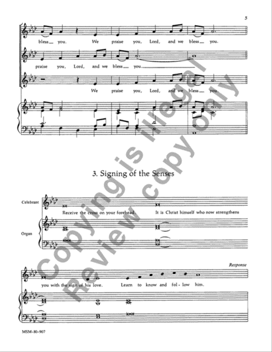 Rite of Christian Initiation of Adults 4-Part scores gallery preview page 4