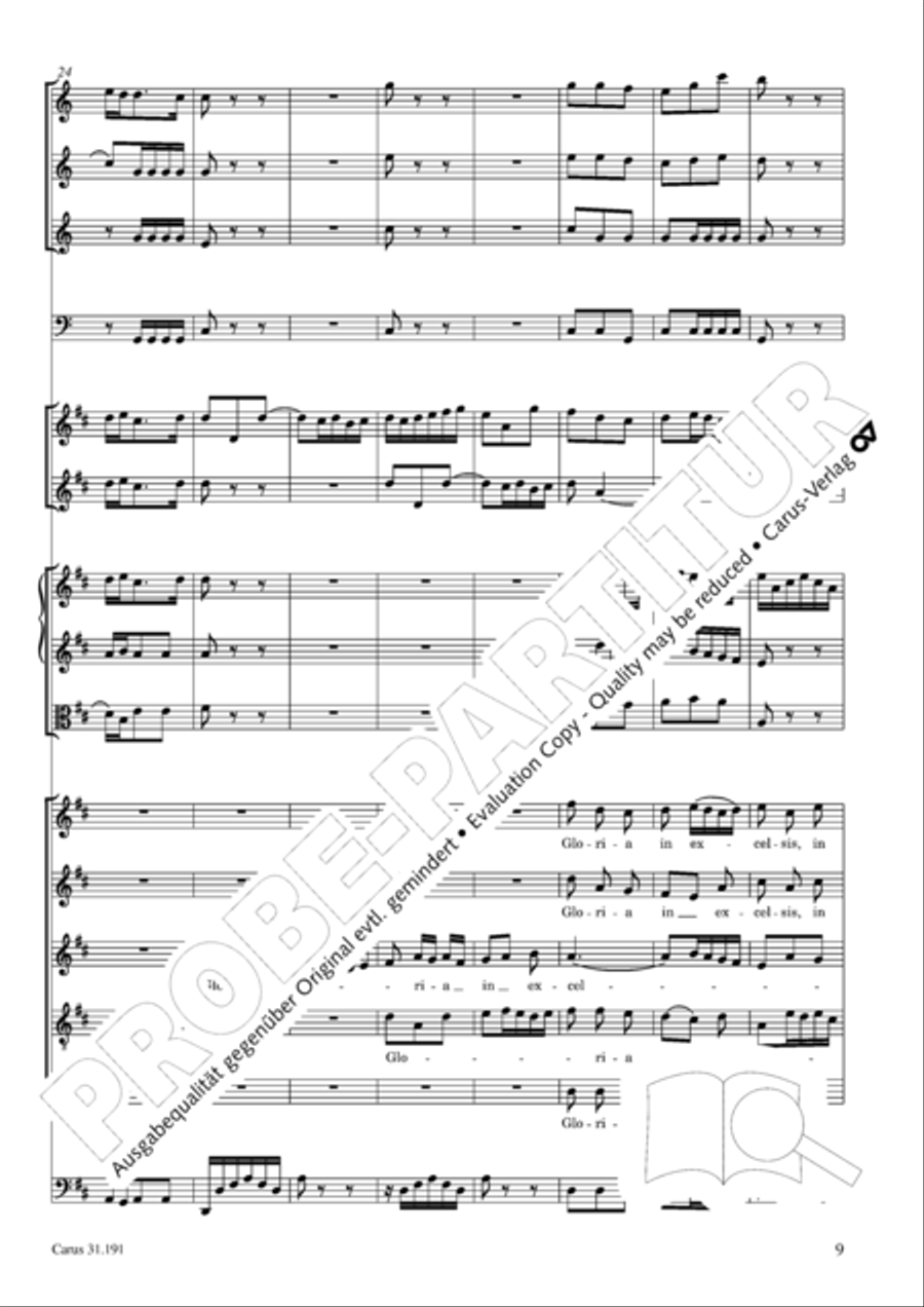 Gloria in excelsis Deo SSATB scores gallery preview page 9