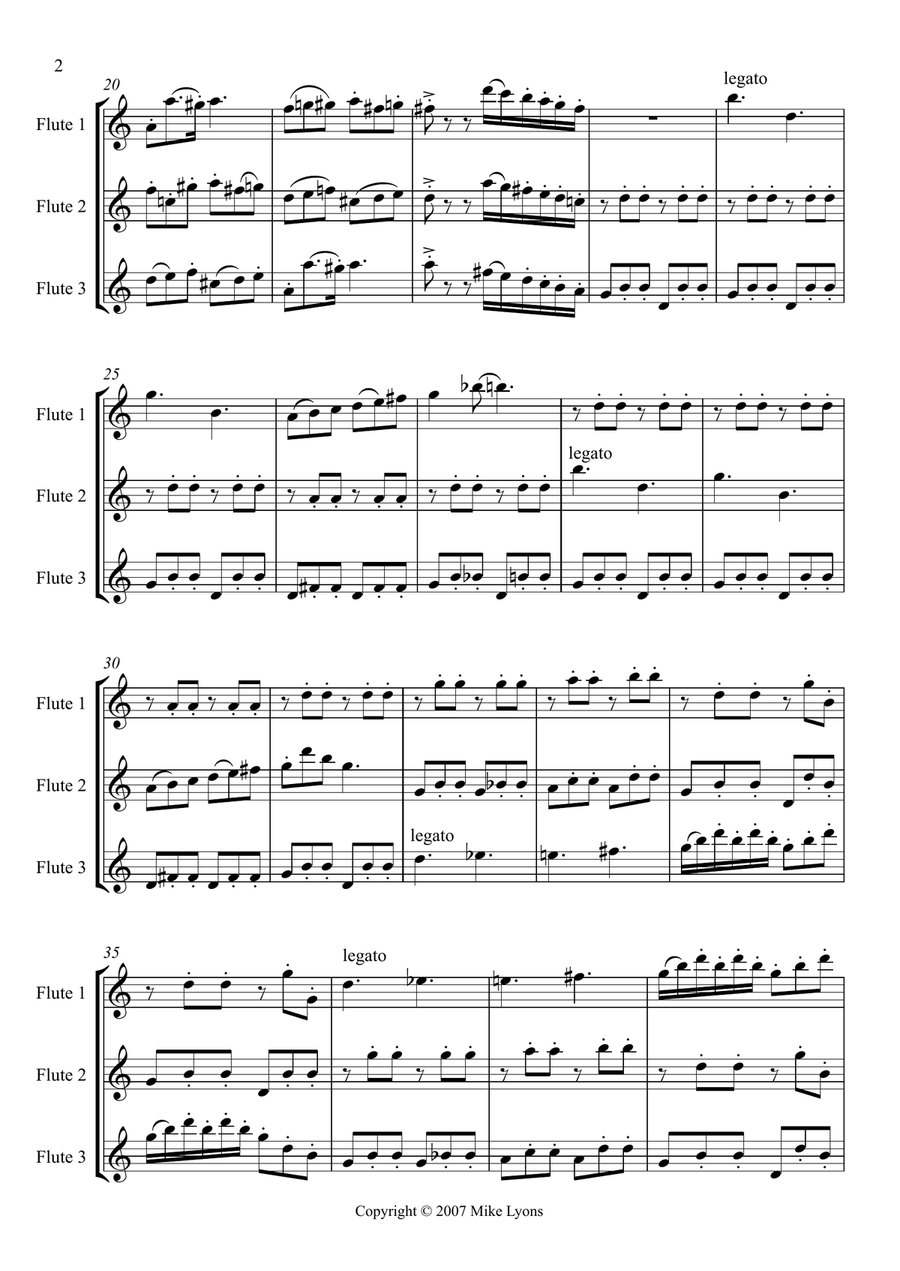 Flutes At The Fair (Flute Trio) Flute Trio scores gallery preview page 4