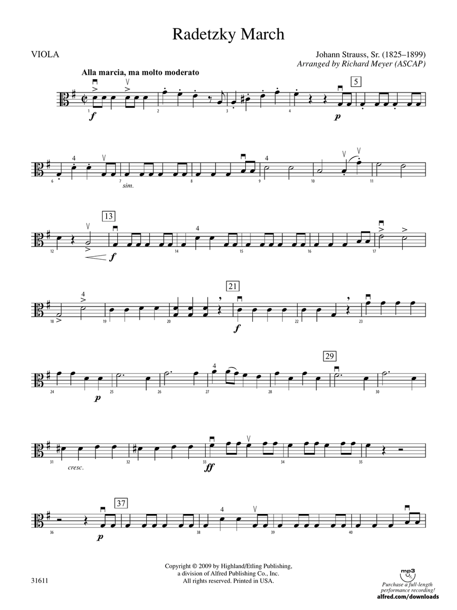 Radetzky March: Viola