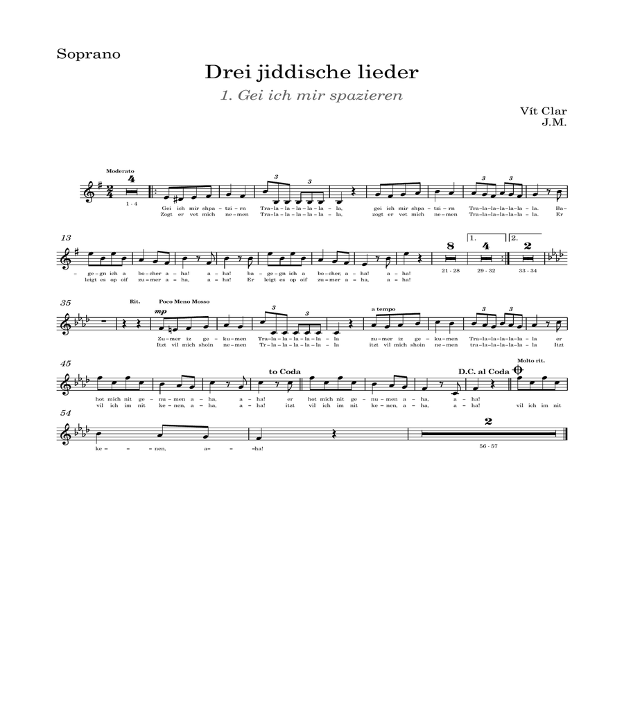 Clar: Three Jewish songs