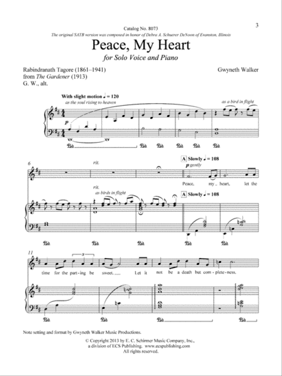 Peace, My Heart Medium Voice scores gallery preview page 2