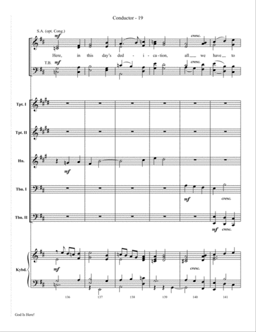 God Is Here 4-Part scores gallery preview page 21