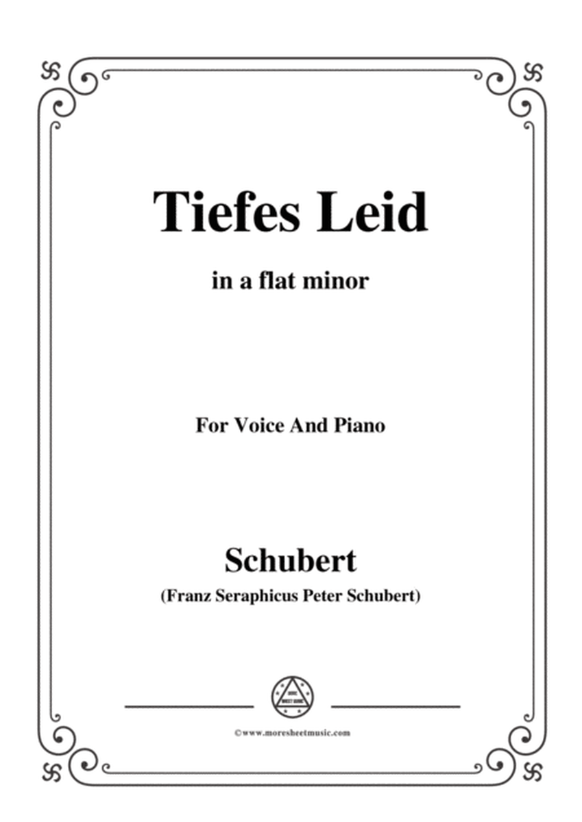 Schubert-Tiefes Leid,in a flat minor,for Voice&Piano image number null