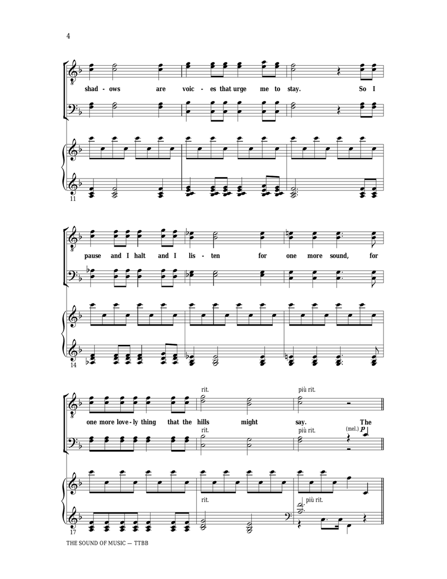 The Sound Of Music TTBB scores gallery preview page 2