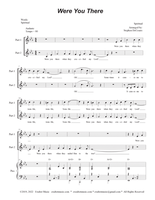 Were You There (2-part choir) (Easy Choir Version)