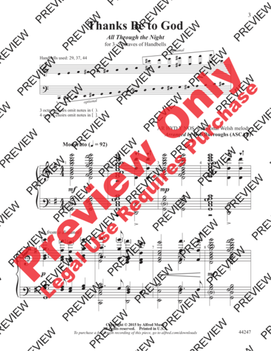 Thanks Be to God Thanks Be to God Handbell Choir scores gallery preview page 3