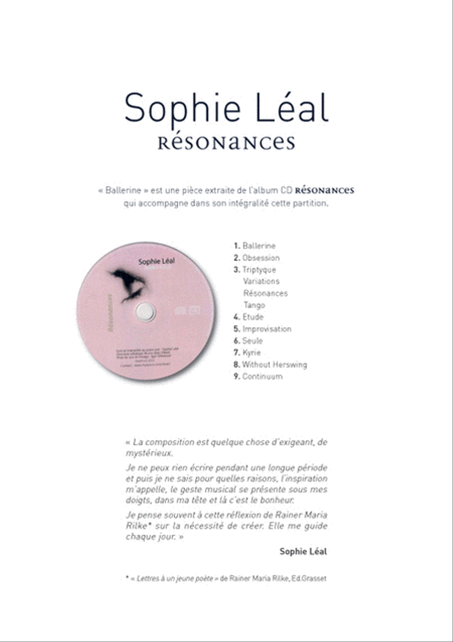 Ballerine + Album `Résonnances` Inclus Piano Solo scores gallery preview page 2