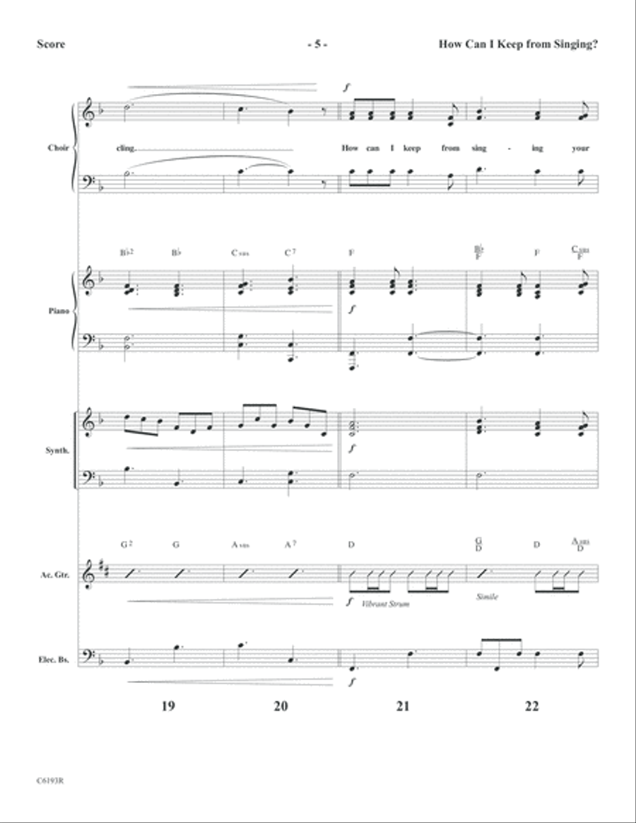How Can I Keep From Singing? Choir scores gallery preview page 6