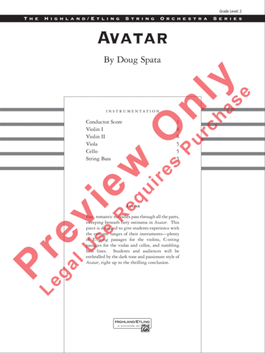 Avatar String Orchestra scores gallery preview page 2