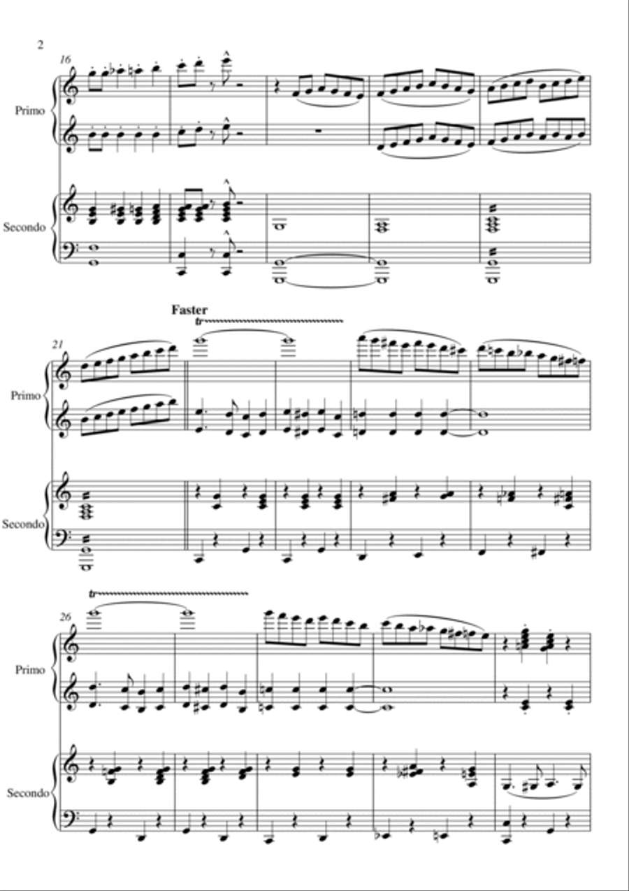 Looney Tunes Overture 1 Piano, 4-Hands scores gallery preview page 2